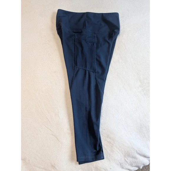 Zyia Active Pocket‎ Capri Leggings High Waisted Athletic Blue Size 8-9 - Picture 5 of 10